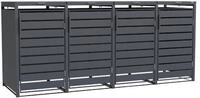 Weka M&uuml;lltonnenbox Metall Gary 4er (B 265 cm x T 80 cm x H 116 cm)