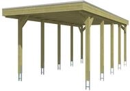 Skan Holz Friesland - Flachdach Carport aus Nadelholz Breite 320 cm 320 x 708 cm