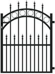 Alberts&reg; Einzeltor Bordeaux Schwarz matt 1200 mm 960 mm