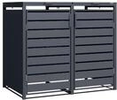 Weka M&uuml;lltonnenbox Metall Gary 2er (B 132 cm x T 80 cm x H 116 cm)