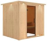 Karibu Sauna Daria - 68 mm Systemsauna - 230 Volt Plug & Play-Ohne Ofen-Inkl.