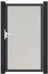 GroJa BasicLine PVC Stecksystem schmal Universal Einzeltor mit Anthrazitrahmen...