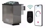 Karibu 9 kW Bio-Kombiofen anthrazit inkl. Huum WLAN Steuerger&auml;t mit...