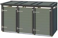 Weka Killarney M&uuml;lltonnenbox graugr&uuml;n/anthrazit Gr. 1 & 2 - 3er M&uuml;lltonnenbox