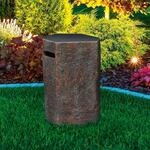 Gardenforma Abdeckung f&uuml;r Gasflaschen, Naturstein-Optik dunkel Faserbeton,...