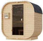 Karibu Saunahaus Fasssauna Quadro 0 - 38 mm (f&uuml;r 230 Volt Steckdose) Ohne Ofen