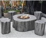 Gardenforma Sitzgruppen -Set: Gas Feuerstelle Manchester aus Faserbeton in