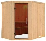 Karibu Sauna Saja - 68 mm Systemsauna - 230 Volt Plug & Play-Ohne Ofen-Ohne