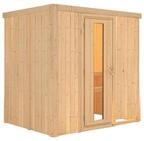 Karibu Sauna Fanja - 68 mm Systemsauna - 230 Volt Plug & Play-Ohne Ofen-Ohne