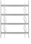Alberts&reg; Fenstergitter Secorino Style,ausziehbar,galv.blau verzinkt,HxB-B
