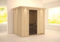 Karibu Sauna Bodin mit Fronteinstieg 68 mm-Ohne Ofen-inkl....