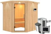 Karibu Sauna Lilja - 68 mm Systemsauna - 230 Volt Plug & Play-3,6kW Plug&Play