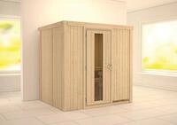 Karibu Sauna Bodin mit Fronteinstieg 68 mm-Ohne Ofen-ohne Dachkranz- Isolierte