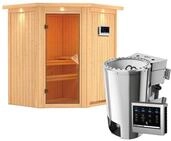 Karibu Sauna Tonja - 68 mm Systemsauna - 230 Volt Plug & Play-3,6kW Plug&Play