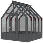Palmako Gew&auml;chshaus / Pavillon / Glashaus Emilia 5,4 m&sup2; - 18 mm dunkelgrau