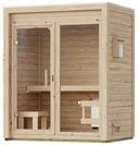Karibu Gartensauna Saunahaus Hycore 1 - 38 mm naturbelassen Klarglas...