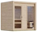 Karibu Gartensauna Saunahaus Hycore 2 - 38 mm naturbelassen Klarglas...