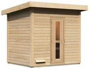 Karibu Gartensauna Saunahaus Hytti 3 Isolierte Saunat&uuml;r Ohne Ofen
