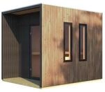 Karibu Design Saunahaus Laguna mit Douglasie-Lamellenprofil - 73 mm...