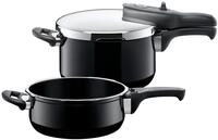 Silit Silargan&reg; Sicomatic t-Plus Schnellkochtopf-Set, 22 cm, 4,5 l und 3,0 l, Black