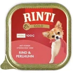 RINTI Gold Mini 100g Schale Hundenassfutter Sparpaket 32 x 100 Gramm Hirsch & Rind