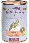 Terra Canis Senior 400g Dose Hundenassfutter Sparpaket 12 x 400 Gramm Pute, Papaya,