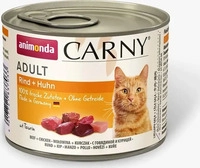 animonda Carny Adult 200g Dose Katzennassfutter Sparpaket 12 x 200 Gramm Rind + Huhn