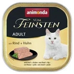 animonda Vom Feinsten Adult 100g Schale Katzennassfutter 32 x 100 Gramm Rind + Huhn