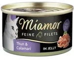 Miamor Feine Filets in Jelly 100g Dose Katzennassfutter 24 x 100 Gramm Thunfisch &