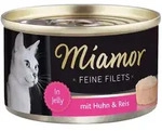 Miamor Feine Filets in Jelly 100g Dose Katzennassfutter 24 x 100 Gramm Huhn & Reis