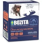 Bozita Happen in Gelee 370 Gramm Hundenassfutter Sparpaket 12 x 370 Gramm mit Lachs