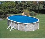 Summer Fun Stahlwandpool Ovalformbecken-Set Steinoptik 610x375x120cm 