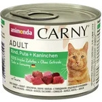 animonda Carny Adult 200g Dose Katzennassfutter Sparpaket 12 x 200 Gramm Rind, Pute +