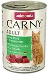 animonda Carny Adult 400g Dose Katzennassfutter 6 x 400 Gramm Rind, Pute + Kaninchen