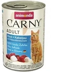 animonda Carny Adult 400g Dose Katzennassfutter 6 x 400 Gramm Rind + Kabeljau mit