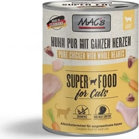 MAC's Cat 800g Dose Katzennassfutter Sparpaket 12 x 800 Gramm Huhn Pur mit ganzen