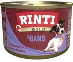 RINTI Gold 185g Dose Hundenassfutter Sparpaket 24 x 185 Gramm Adult Gans