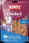 RINTI Chicko Plus 80 Gramm Hundesnacks Fischst&auml;bchen mit Lachs & Huhn