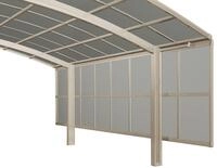 Ximax Seitenwand f&uuml;r Portoforte und Linea 491,2 cm-149,5 cm-Edelstahl-Look