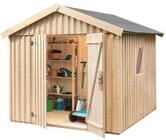 Weka Schwedenhaus - 32 mm Gartenhaus s&auml;gerau 240 x 246 cm (Gr. 3) naturbelassen - 50