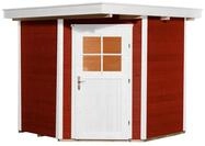 Weka 21 mm Gartenhaus 229 Eckhaus -239 x 235cm-rot - 50 % Rabatt auf Dacheindeckung