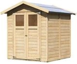 Karibu Gartenhaus Ger&auml;tehaus Dahme 3 &ndash; 14 mm-180x184cm-naturbelassen