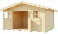Weka 45 mm Gartenhaus 136 mit Vordach 60 cm 380 x 380 cm - 50 % Rabatt auf