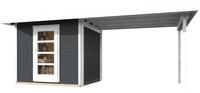 Weka Gartenhaus Designhaus wekaLine 172 B mit Anbau (295 cm)-B Gr. 1 (500 x 210