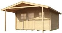 Weka 28 mm Gartenhaus 111 mit Vordach 200 cm 380 x 380 cm - 50 % Rabatt auf