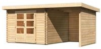 Karibu Bastrup 5 inkl. 2m Schleppdach,Seiten und R&uuml;ckwand - 28 mm-297 x 297 cm-