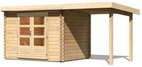 Karibu Gartenhaus Bastrup 3 inkl. 2m Schleppdach - 28 mm-297 x 237 cm-...