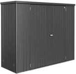 Biohort Metall Ger&auml;teschrank-227 x 83 cm (Gr&ouml;&szlig;e 230)-dunkelgrau-metallic