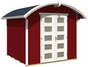 Skan Holz 28 mm Gartenhaus Blockbohlenhaus Delft-schwedenrot