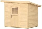 Weka 28 mm Gartenhaus 260 Anbauhaus 240 x 205 cm - 50 % Rabatt auf Dacheindeckung